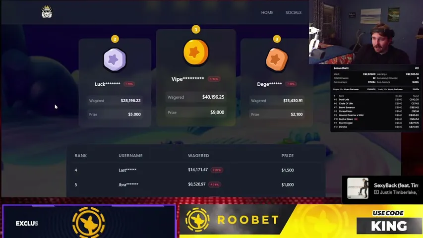 thekingandthegoat playing Slots & Casino - Live Casino Stream