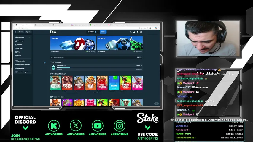 anthospins playing Slots & Casino - Live Casino Stream
