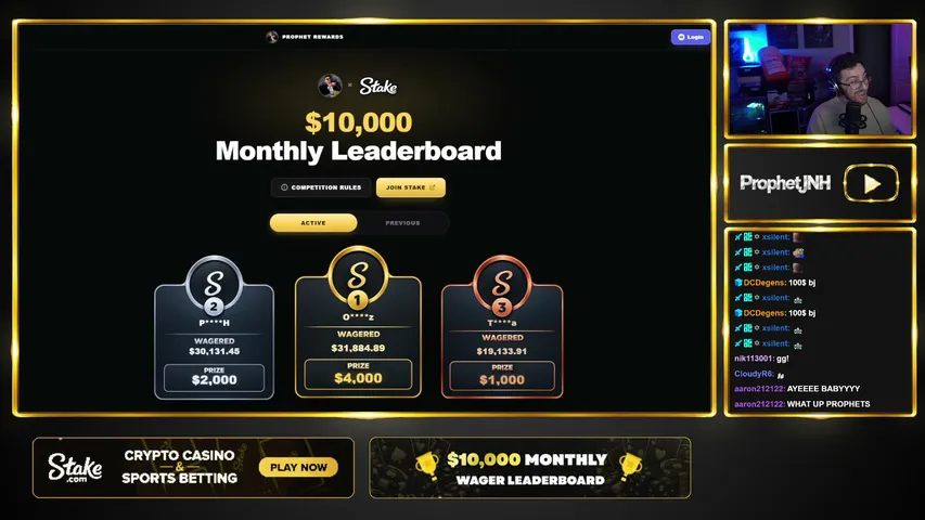 prophet playing Slots & Casino - Live Casino Stream
