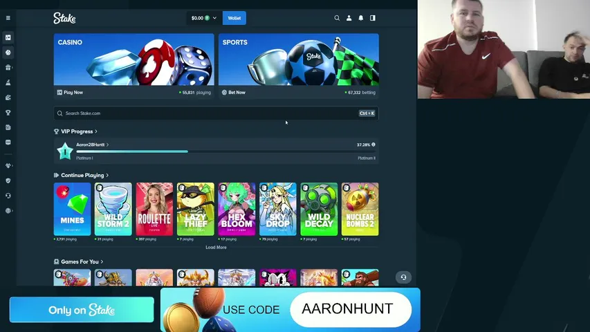 aaronhunt28 playing Slots & Casino - Live Casino Stream
