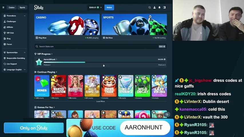 aaronhunt28 playing Slots & Casino - Live Casino Stream