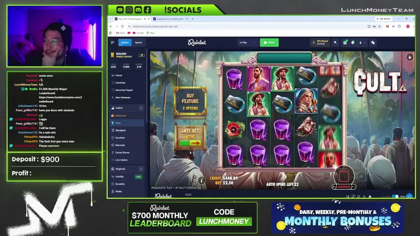 LunchMoneyTeam playing Slots & Casino - Live Casino Stream