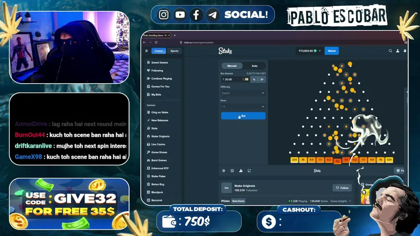 pabloesccobar playing Slots & Casino - Live Casino Stream
