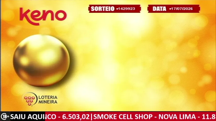 Transmissão dos jogos Keno Loteria em parceria com a Loteria Mineira