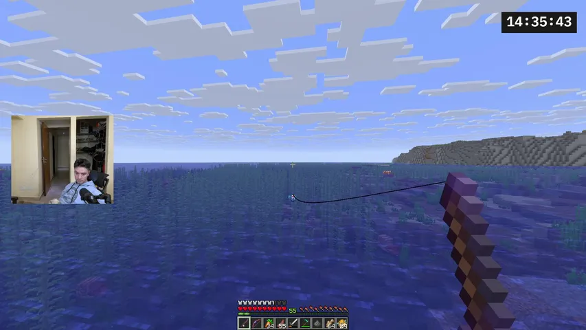 24HS STREAM Pescando en MINECRAFT