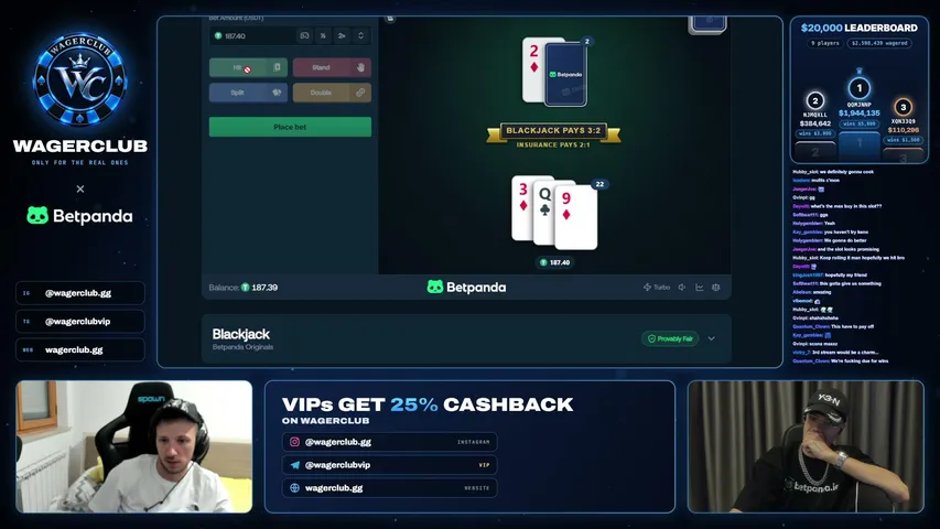 wagerclub playing Slots & Casino - Live Casino Stream