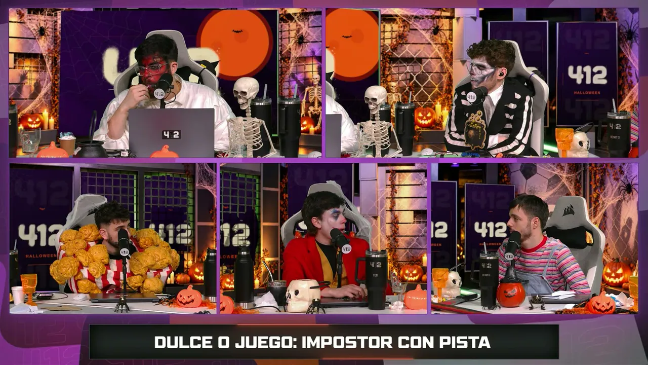 LACOBRAAA — 412 con LA COBRA, DAVOXENEIZE, TEODELIA, AGUSNETA Y BENITOSDR. DEBATE DE FUTBOL. PROGRAMA CON JUEGOS INCREIBLES. ESPECIAL HALLOWEEN.