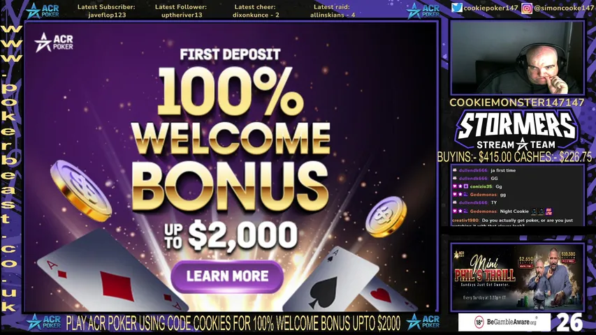 LAST CHANCE TO QUALIFY FOR THE VENOM AS WE TRY A $109 SATTY AT 3.05PM UK TIME. MANY OTHER MTT'S THROUGHOUT THE SESSION!!!  !ACR