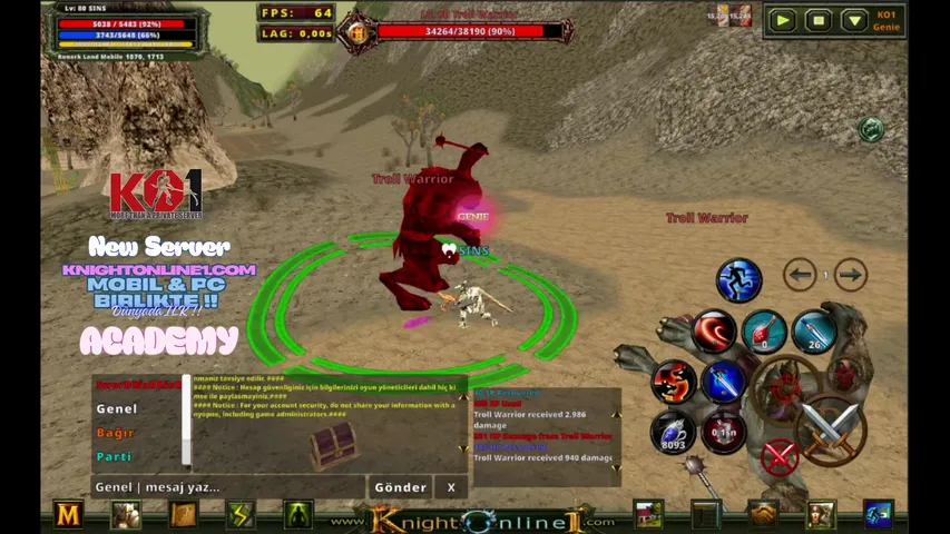 KO1 NEW Akademy Sunucusunda FARM&EXP [SINS]