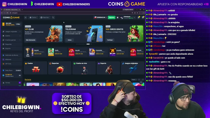ChileBigWin playing Slots & Casino - Live Casino Stream