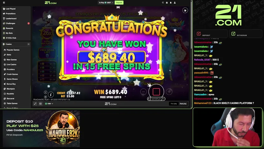 nahoule82k playing Slots & Casino - Live Casino Stream