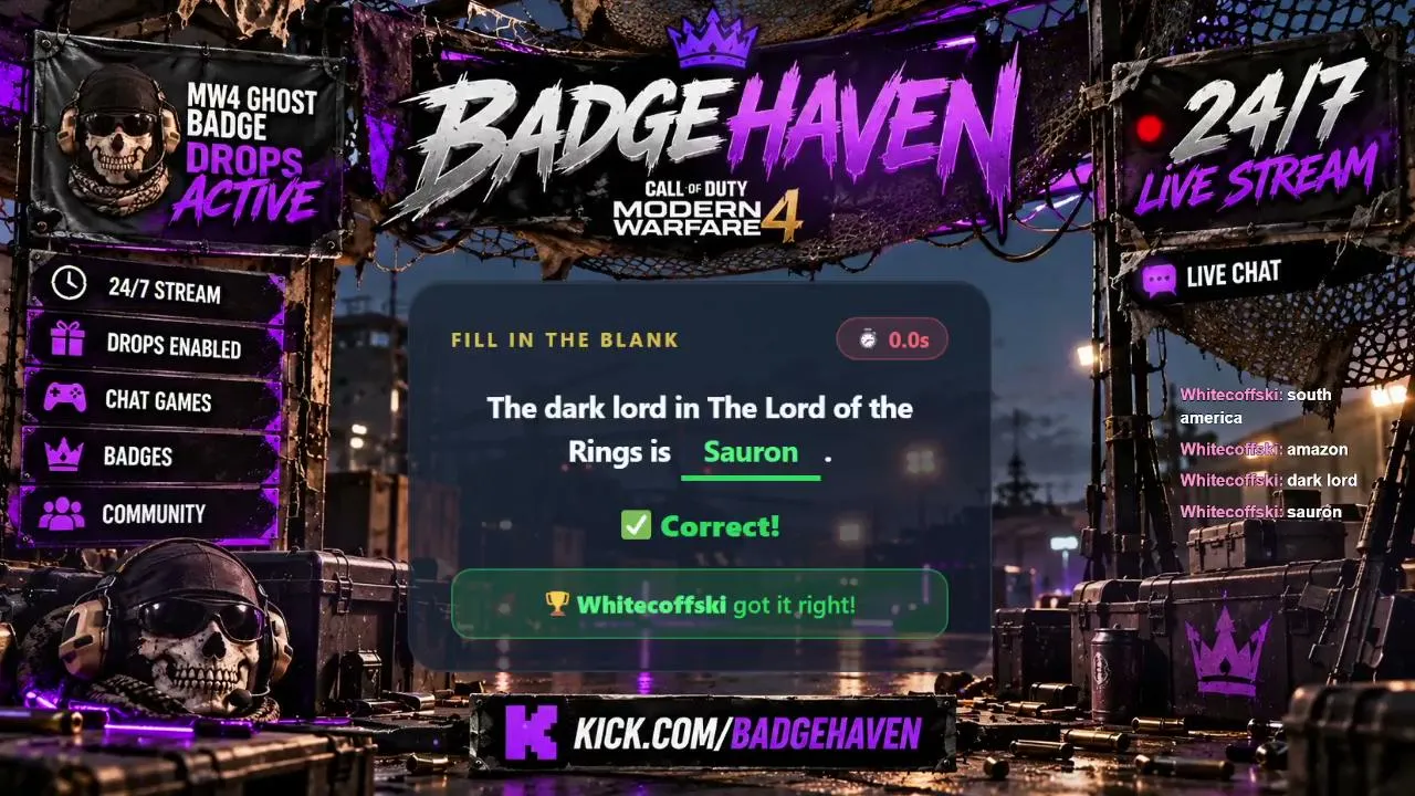 BadgeHaven live