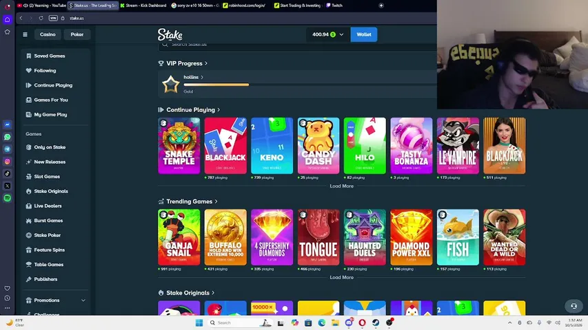 hollins playing Slots & Casino - Live Casino Stream
