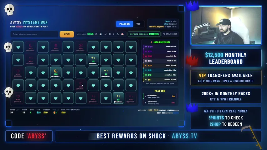 ABYSS playing Slots & Casino - Live Casino Stream