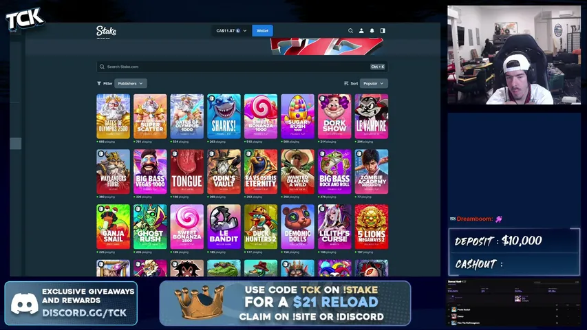 tck playing Slots & Casino - Live Casino Stream