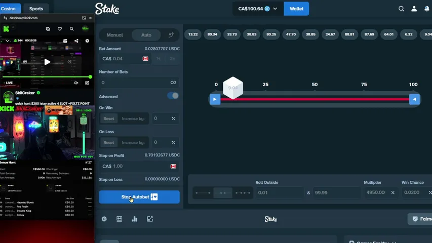 SkilCraker playing Slots & Casino - Live Casino Stream