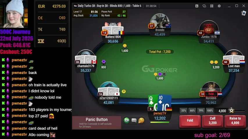 pwneztv playing Poker - Live Casino Stream