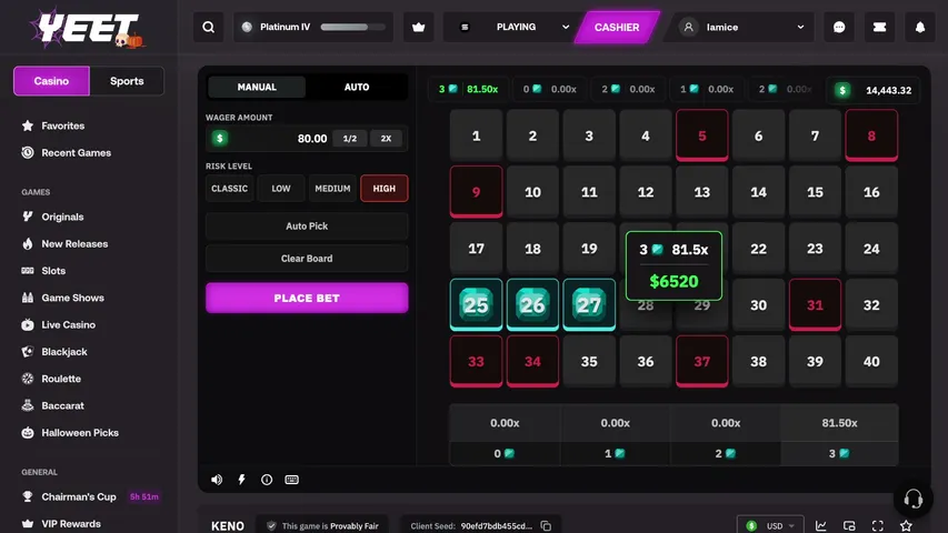 moneymanicee playing Slots & Casino - Live Casino Stream