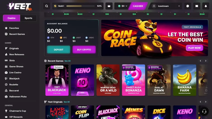 moneymanicee playing Slots & Casino - Live Casino Stream