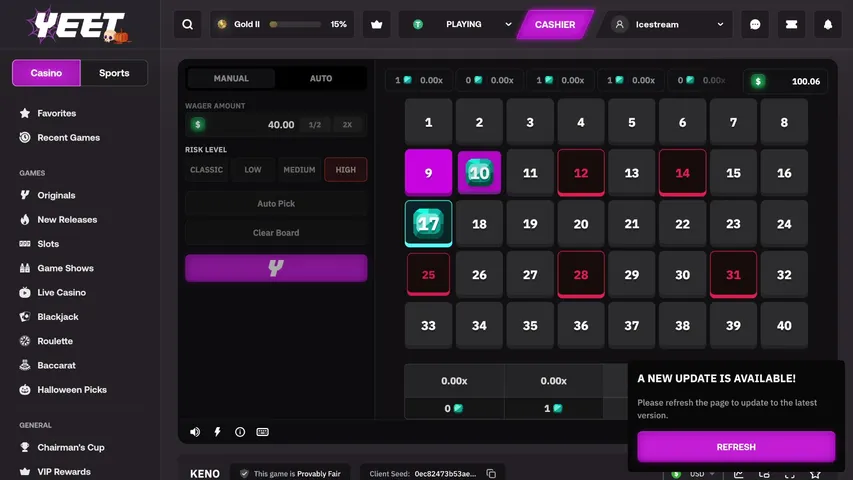 moneymanicee playing Slots & Casino - Live Casino Stream