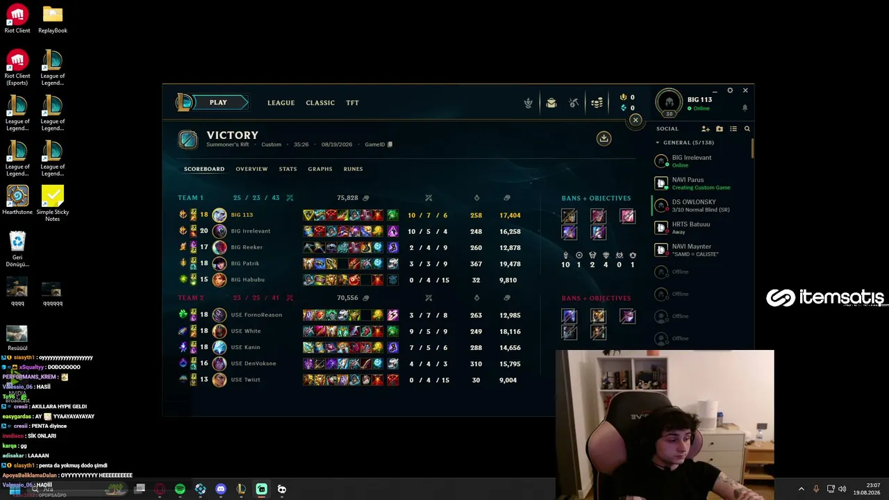 BIG 🆚 USE - Almanya ligi playoffları (BO5) 5 dk delay - !itemsatis