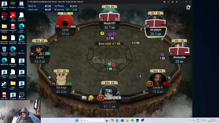 evipnova playing Poker - Live Casino Stream