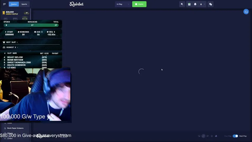 stouthaze362 playing Slots & Casino - Live Casino Stream