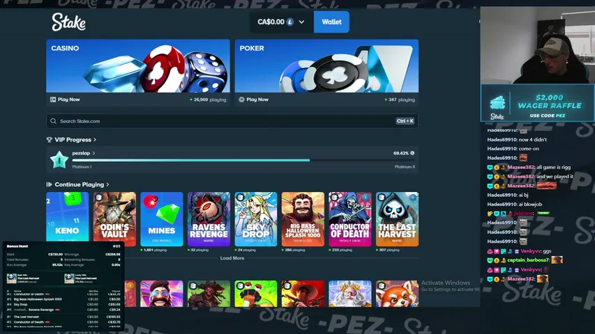 pezslaps playing Slots & Casino - Live Casino Stream
