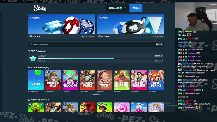 pezslaps playing Slots & Casino - Live Casino Stream