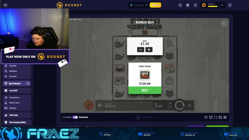 FRAEZ playing Slots & Casino - Live Casino Stream