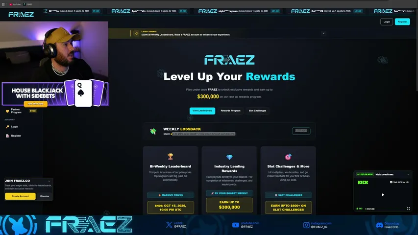 FRAEZ playing Slots & Casino - Live Casino Stream
