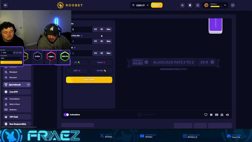 FRAEZ playing Slots & Casino - Live Casino Stream