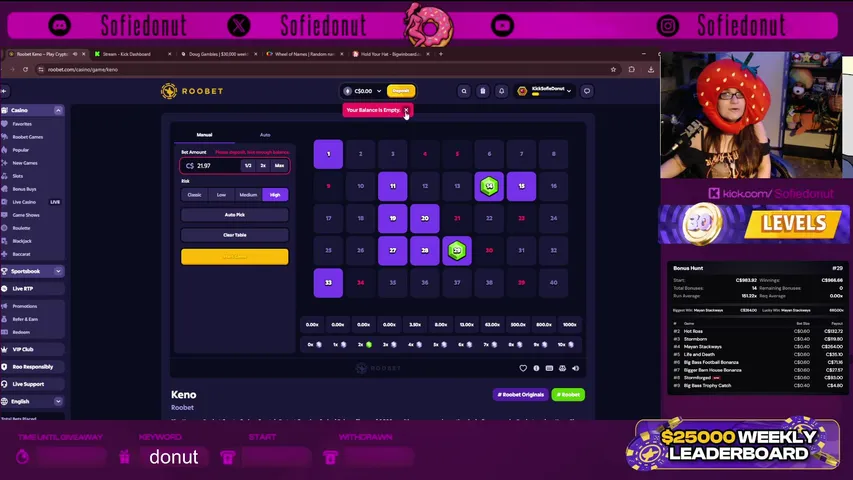 🍩Quick stream, good stream... big wins only 🔥GIVEAWAYS 🎰 $25k weekly leaderboard 🔥Code DOUG on ROOBET 🍩🍩🍩