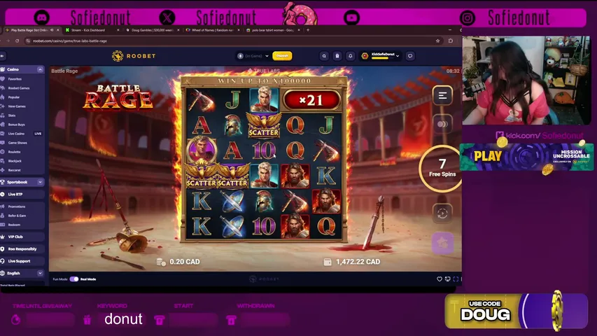 Opening 28 bonuses🍩$25k weekly leaderboard 🔥Code DOUG on ROOBET 🍩🍩🍩
