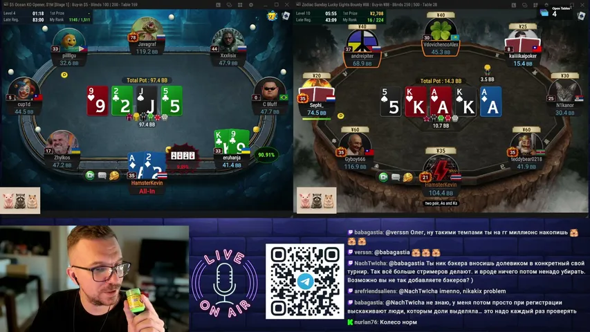 hamsterkevin playing Poker - Live Casino Stream