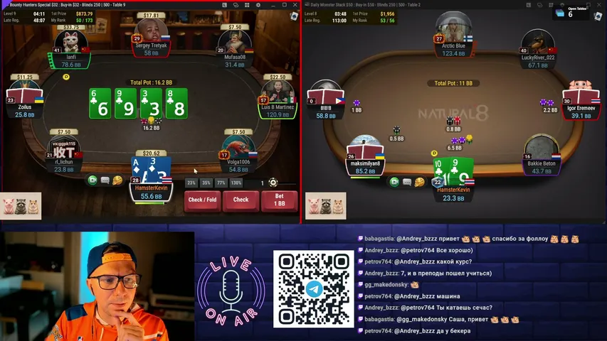 hamsterkevin playing Poker - Live Casino Stream