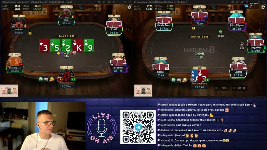 hamsterkevin playing Poker - Live Casino Stream