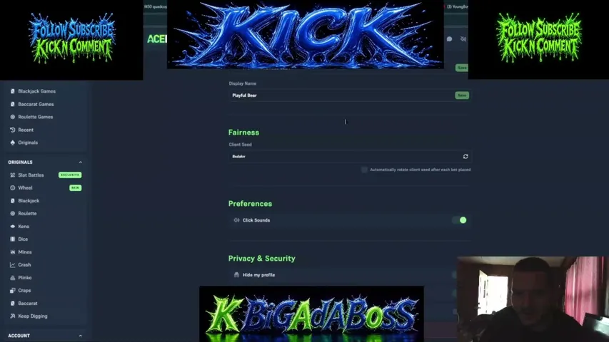 bigadaboss playing Slots & Casino - Live Casino Stream