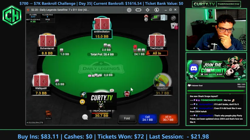 THEPOKERCOW playing Poker - Live Casino Stream