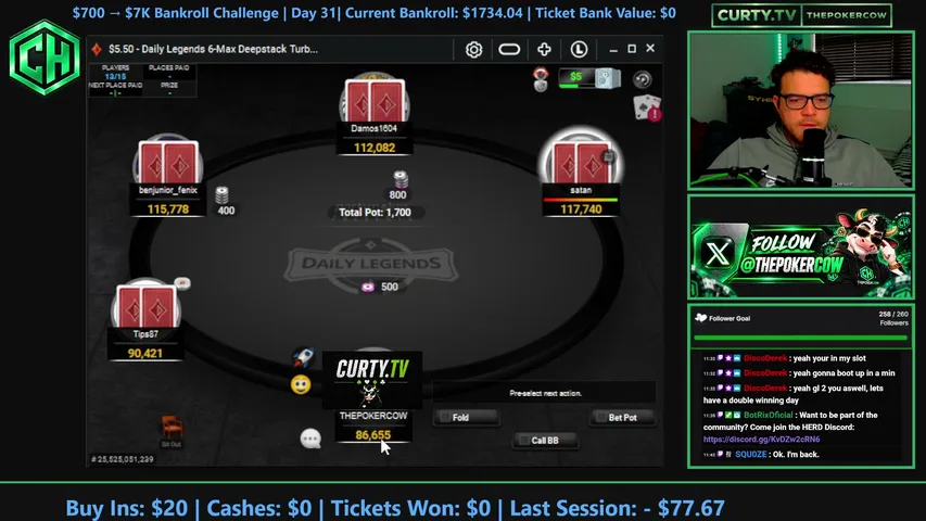 THEPOKERCOW playing Poker - Live Casino Stream
