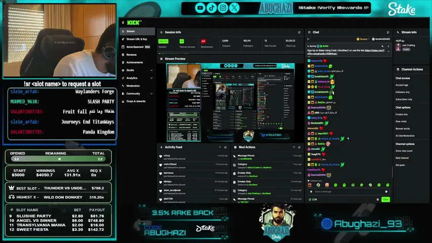 abughazi playing Slots & Casino - Live Casino Stream
