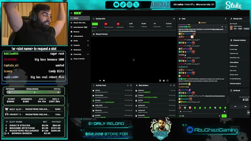 abughazi playing Slots & Casino - Live Casino Stream