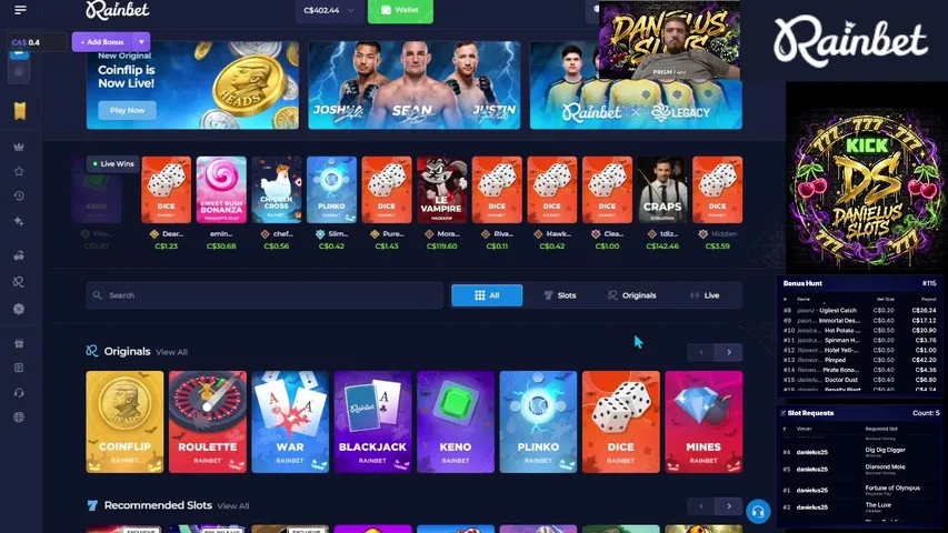 danielus25 playing Slots & Casino - Live Casino Stream