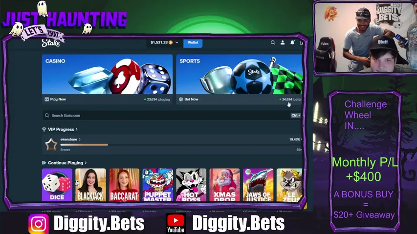 diggitybets playing Slots & Casino - Live Casino Stream