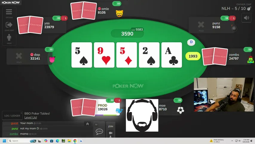 m0E_tv playing Poker - Live Casino Stream