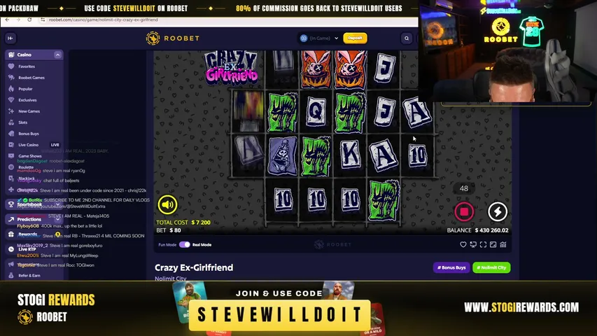 stevewilldoit playing Slots & Casino - Live Casino Stream
