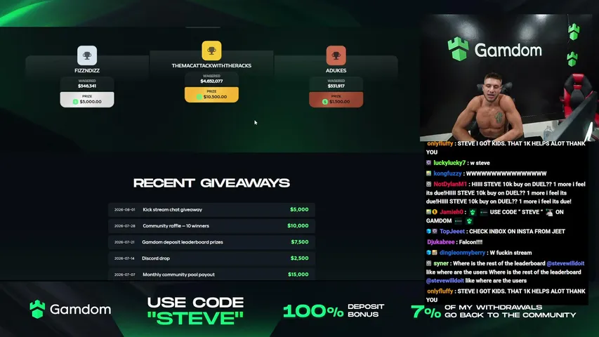 stevewilldoit playing Slots & Casino - Live Casino Stream