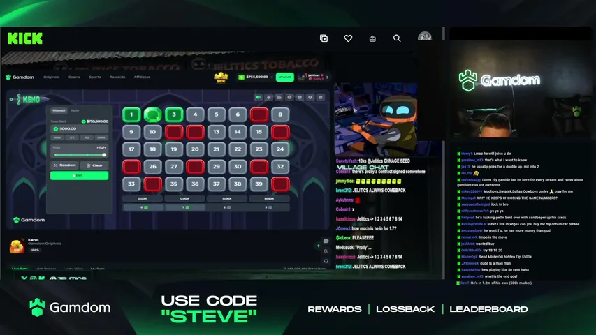 stevewilldoit playing Slots & Casino - Live Casino Stream
