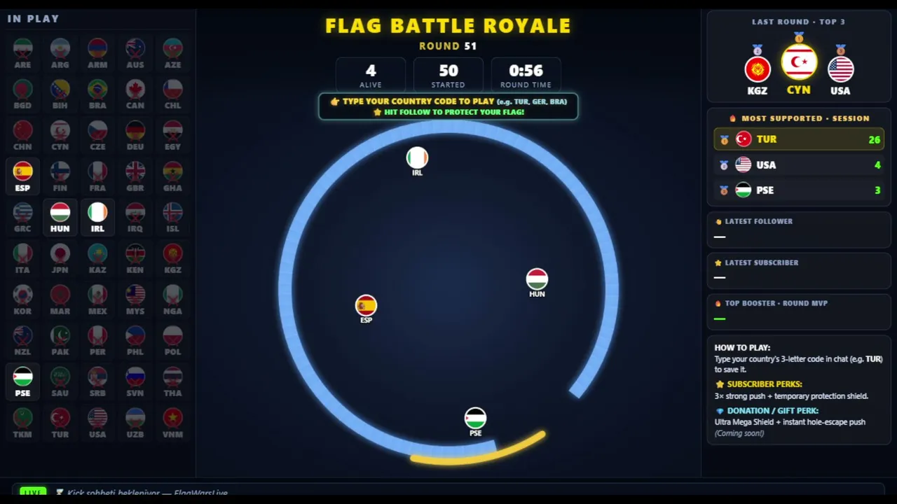 FlagWarsLive live