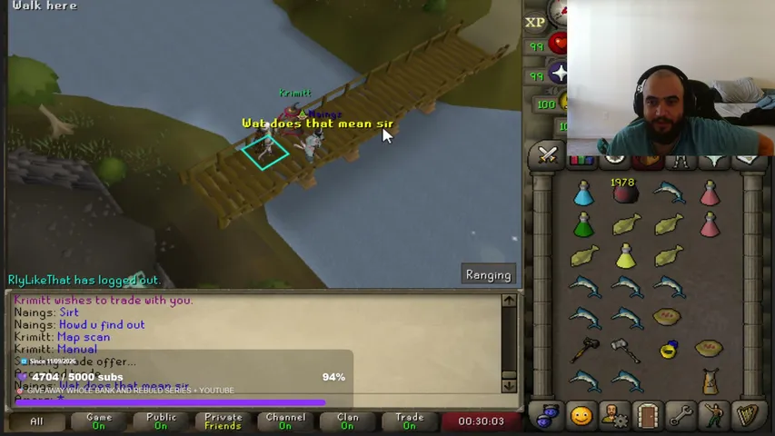 Amer playing Old School RuneScape - Live Casino Stream
